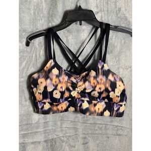 Handful Double Down Bra in Blossom Sports Bra Crisscross‎ Back XL